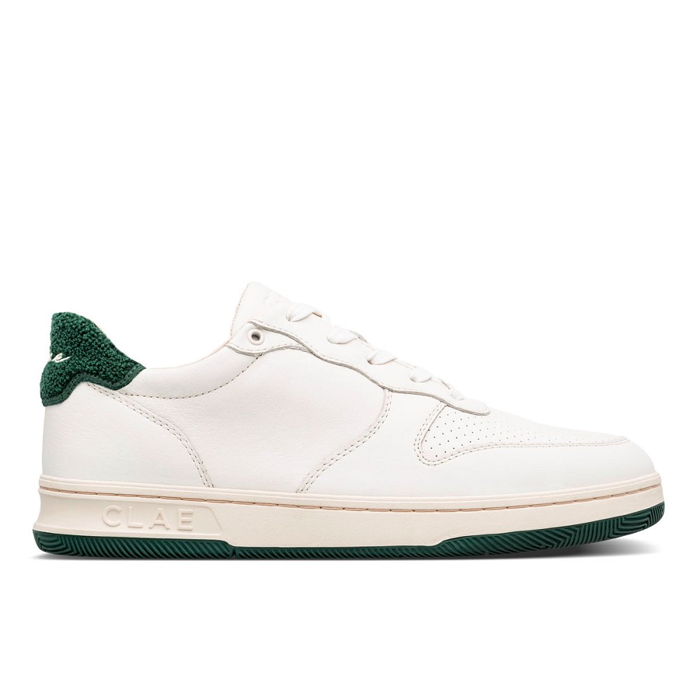 CLAE MALONE Shoes Mens USA345-X28 In Off White Trekking Green Terry